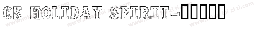 CK Holiday Spirit字体转换